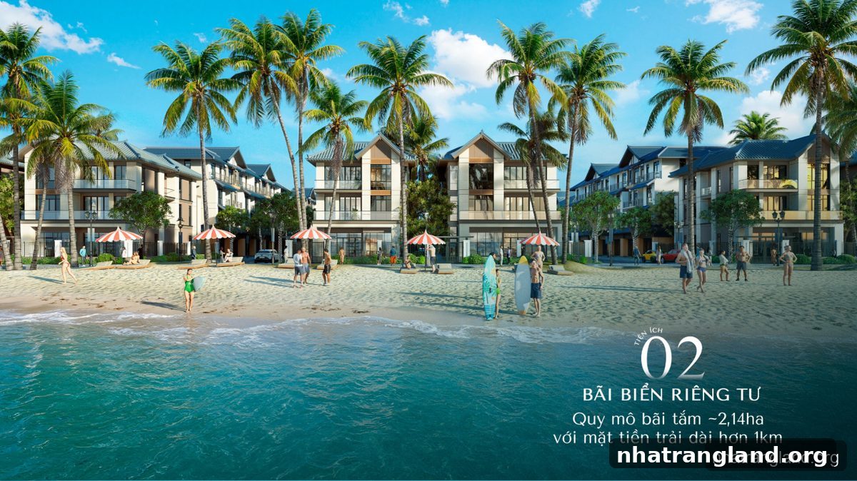 Bãi biển riêng 2.14ha tại Vinhomes Pearl Bay Nha Trang