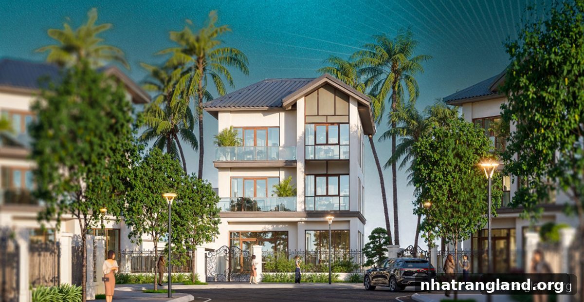 Nhà liền kề Vinhomes Pearl Bay Nha Trang kiểu dáng hiện đại