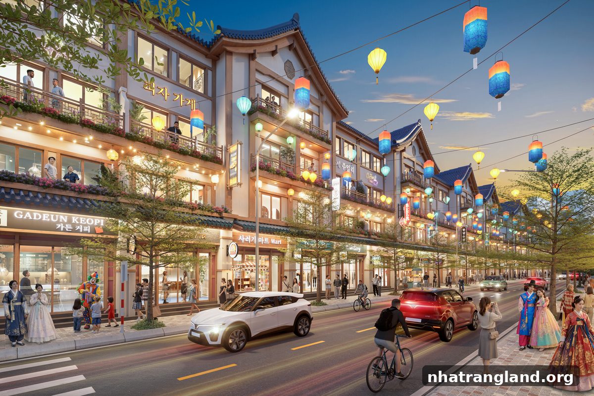 Phố Hàn Quốc khu Lam Ngọc Vinhomes Pearl Bay