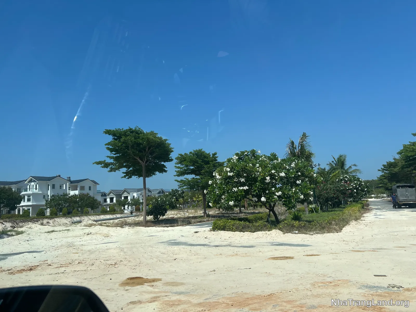 Khu vực ho&agrave;n thiện sớm nhất &mdash; cảnh quan hoa sứ, hoa giấy bắt đầu c&oacute; hồn.