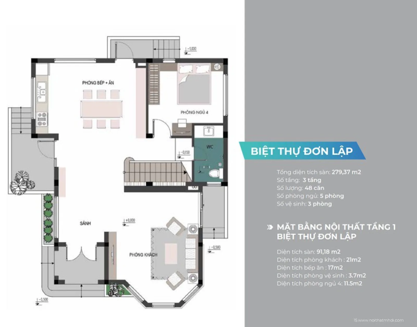 Biệt thự đơn lập MHDI Cam Ranh — mặt tiền