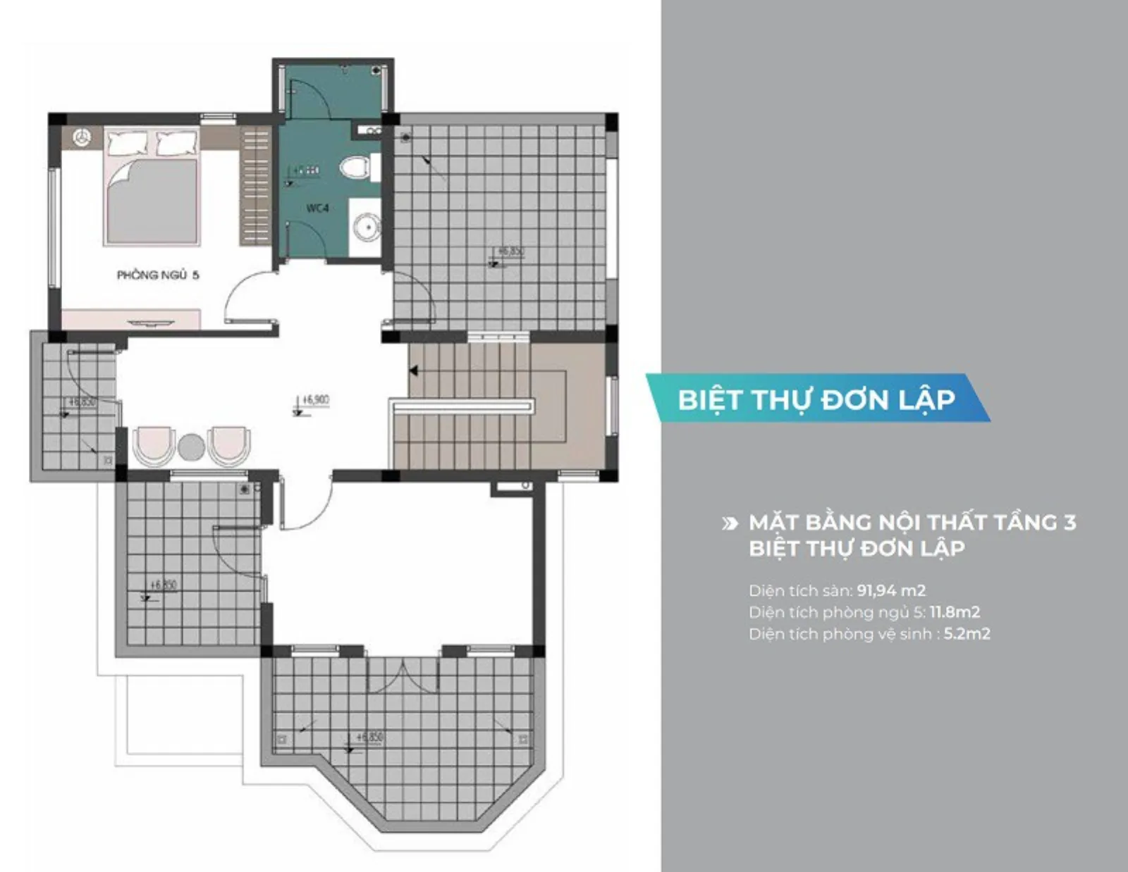 Biệt thự đơn lập MHDI Cam Ranh — nội thất phòng khách