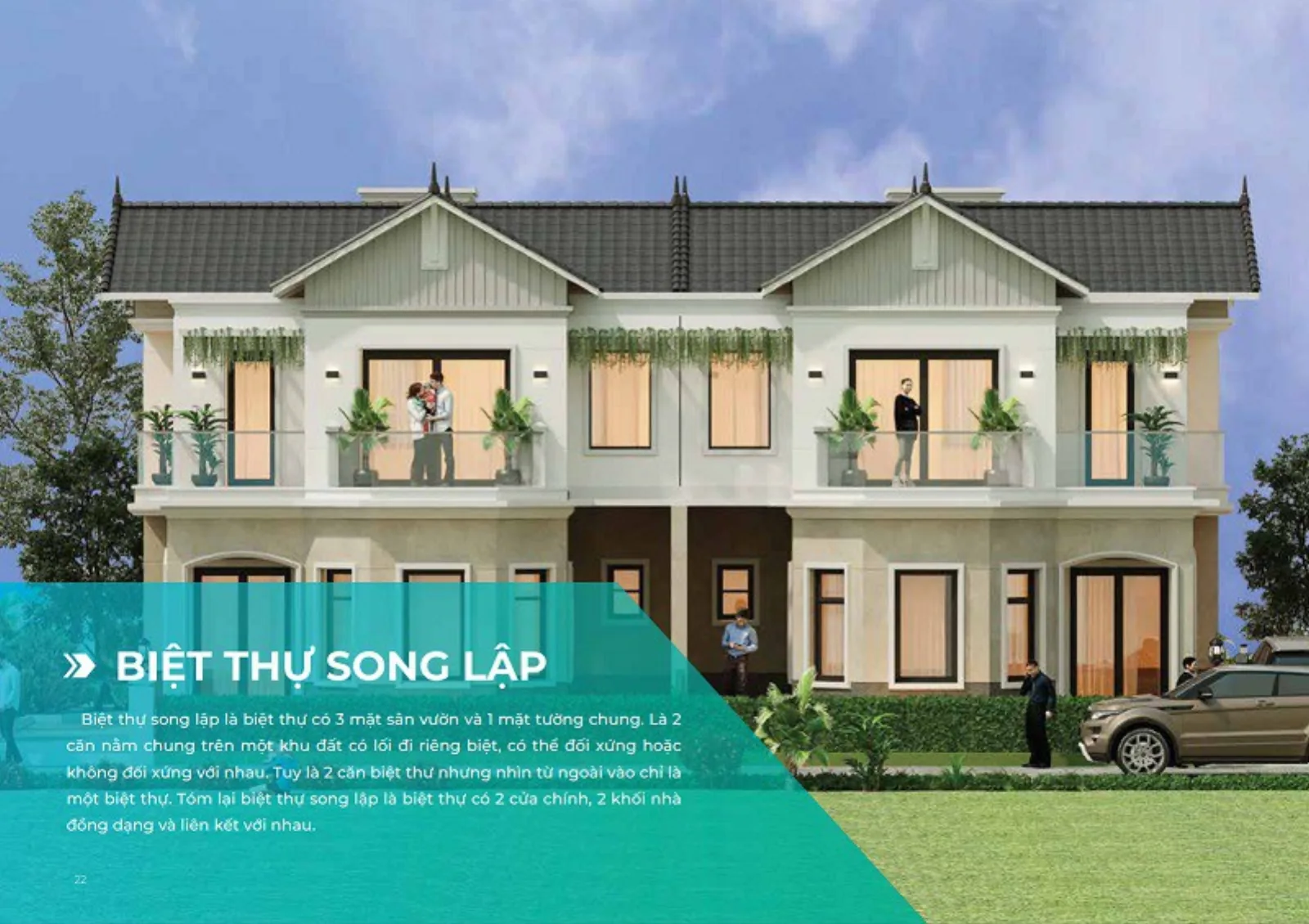 Biệt thự song lập MHDI Cam Ranh 1 trệt 1 lầu