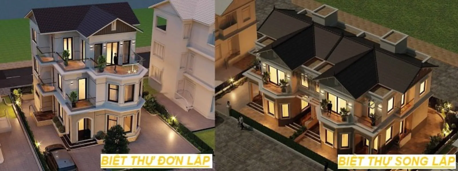 Mẫu thiết kế tổng quan biệt thự MHDI Cam Ranh đơn lập và song lập