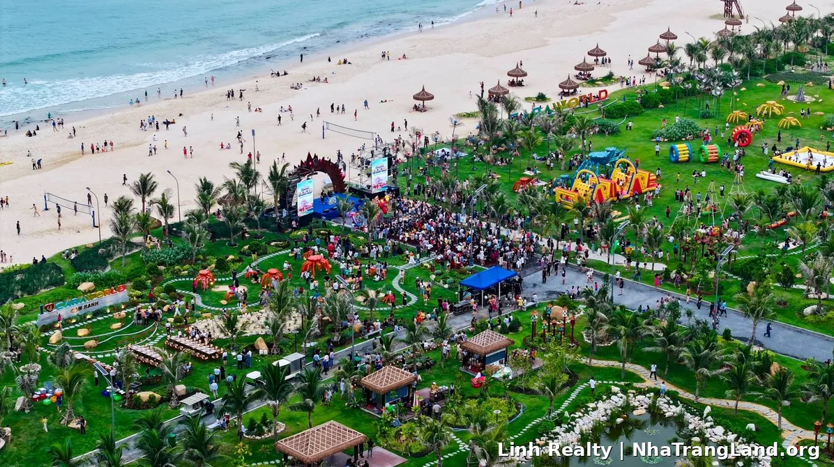 Cara Beach Club Bãi Dài CaraWorld nhìn từ trên cao