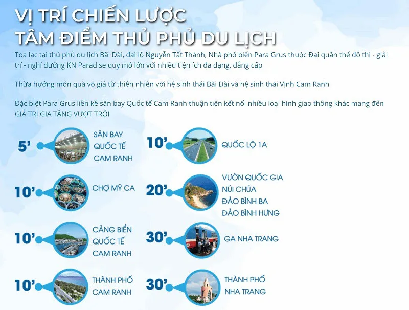 Kết nối giao thông Para Grus CaraWorld Cam Ranh