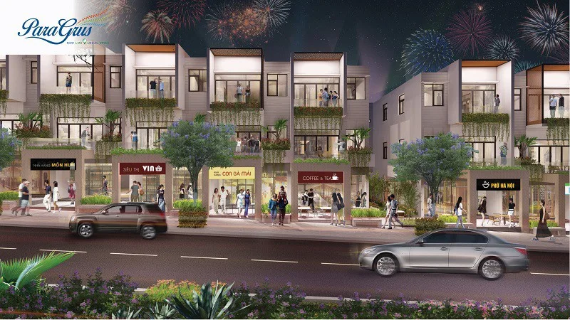 Bán shophouse Para Grus mặt đường lớn view golf