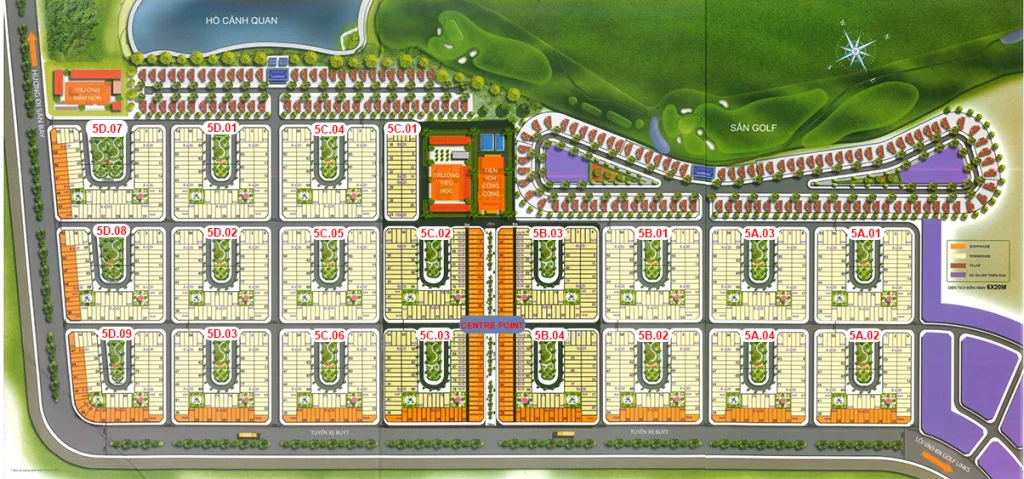 Sơ đồ phân lô khu đô thị Para Grus CaraWorld Cam Ranh