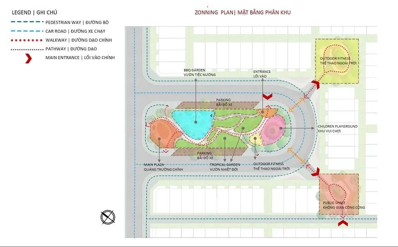 Thiết kế công viên nội khu Para Grus 01