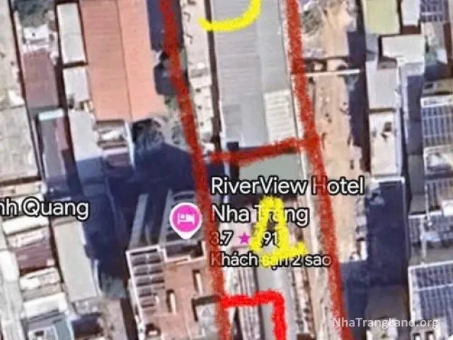 Ảnh vệ tinh khoanh vị trí 3 thửa đất của trung tâm tiệc cưới, ảnh minh họa vị trí — ảnh 2