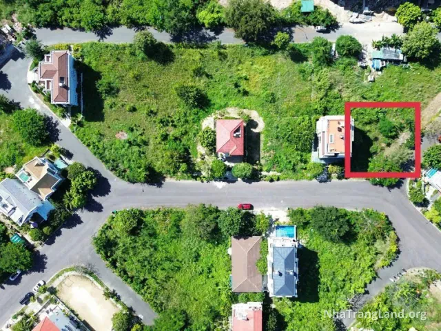 Ảnh flycam, khung đỏ đánh dấu vị trí lô đất — ảnh 4