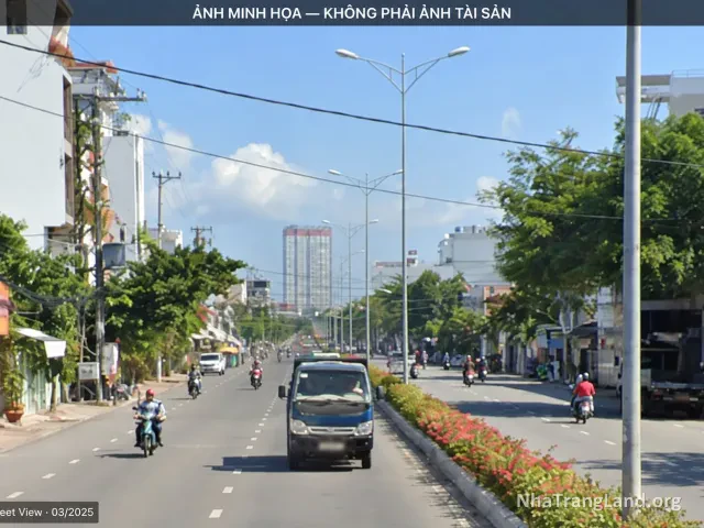 Ảnh minh họa khu vực đường 2/4 (QL1C), phường Bắc Nha Trang, từ Street View 03/2025; không phải ảnh hiện trạng lô đất