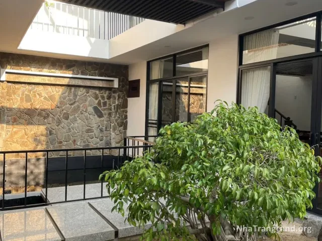 Sân vườn và tiểu cảnh bên hông villa — ảnh 4