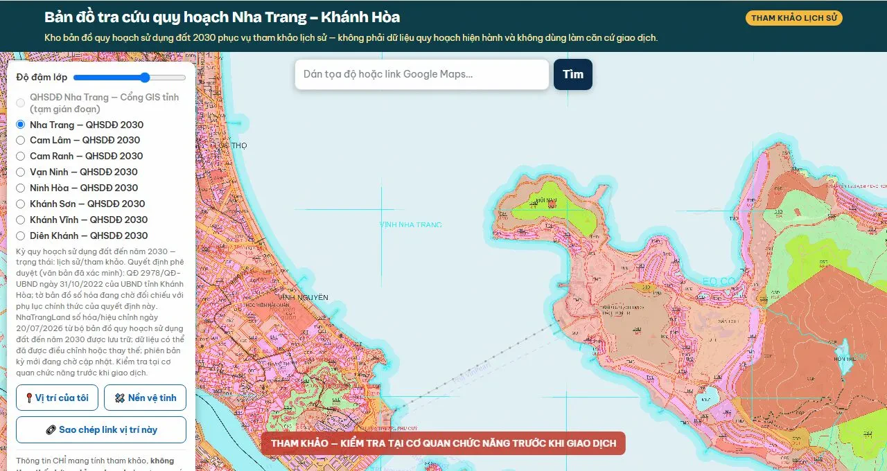 Cách tra cứu quy hoạch đất Nha Trang – Khánh Hòa online miễn phí (hướng dẫn 2026)