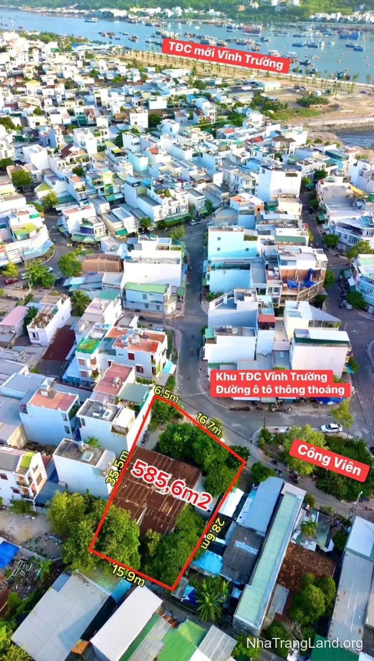 Bán đất TĐC Vĩnh Trường gần biển, sát công viên — 585,6 m²