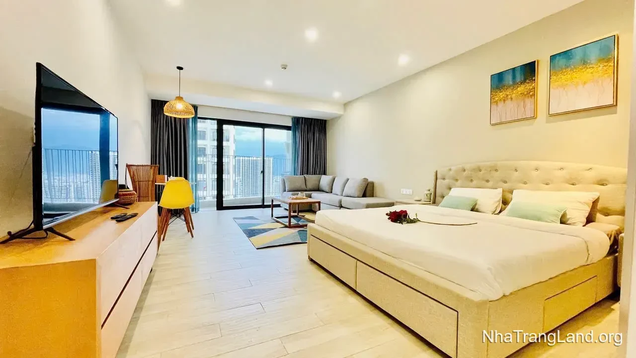 Cho thuê căn hộ studio Gold Coast Nha Trang — trống sẵn