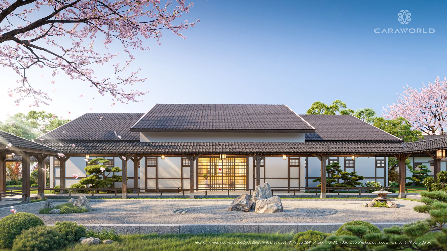 Phối cảnh Tổ hợp chăm sóc sức khỏe và trị liệu khoáng nóng Healing Retreat Center
