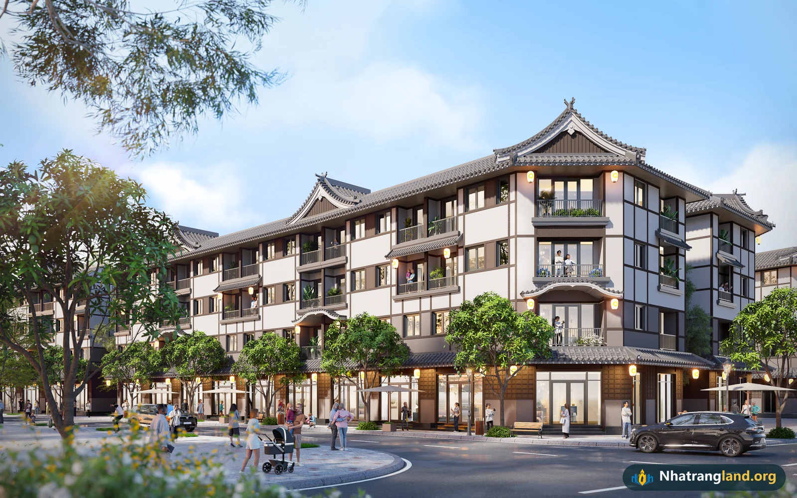 Phối cảnh tuyến phố ẩm thực mua sắm phong cách Nhật Bản Little Tokyo tại Vinhomes Pearl Bay Nha Trang