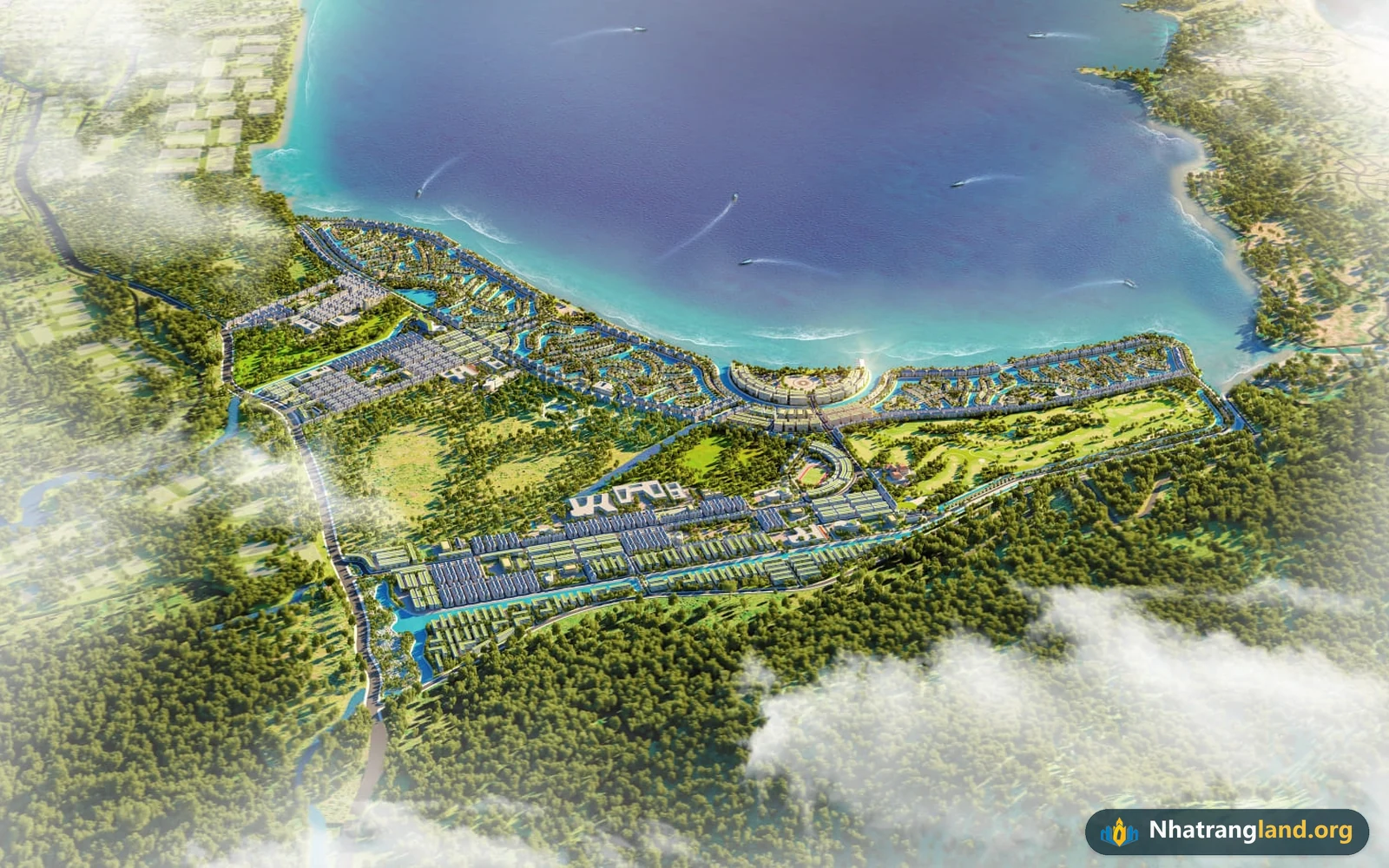 Phối cảnh si&ecirc;u đ&ocirc; thị ven vịnh Vinhomes Cam Ranh quy m&ocirc; 1.254 ha tổng vốn đầu tư 194.000 tỷ đồng tại Kh&aacute;nh H&ograve;a
