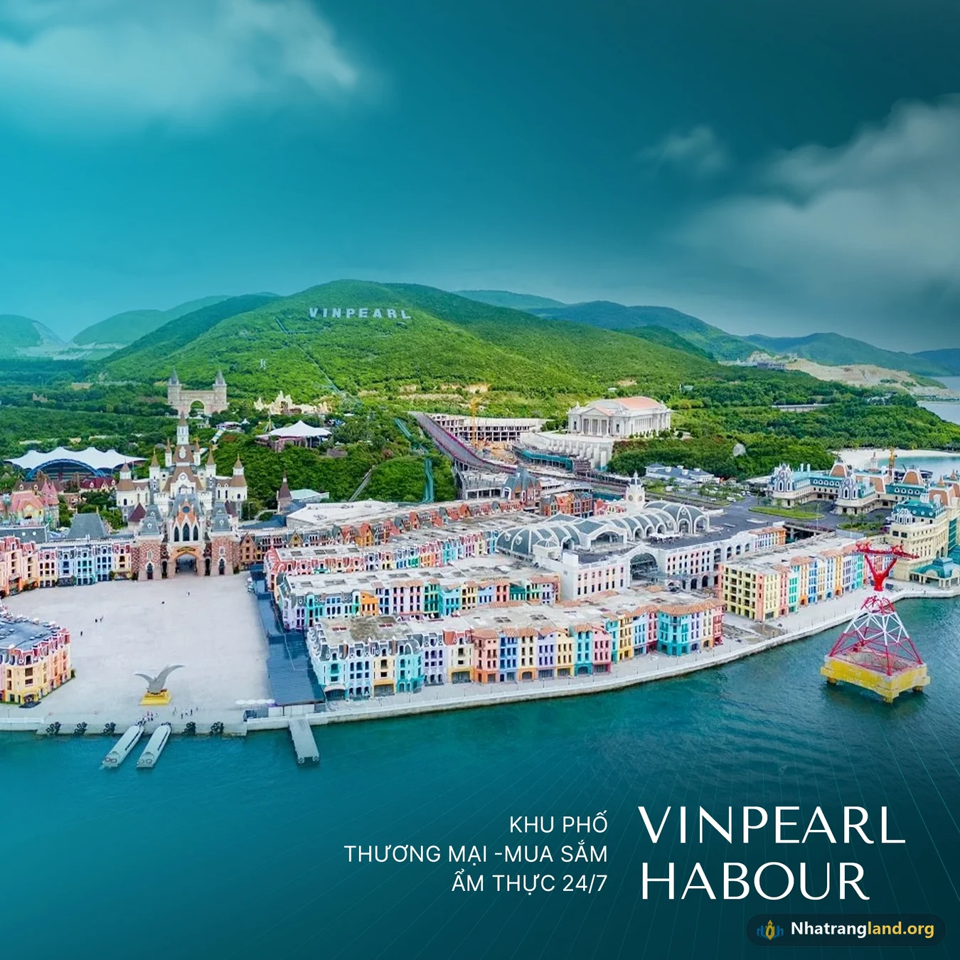 Khu phố thương mại giải tr&iacute; ẩm thực đ&ecirc;m 24/7 Vinpearl Harbour tr&ecirc;n đảo H&ograve;n Tre thuộc hệ sinh th&aacute;i Vingroup