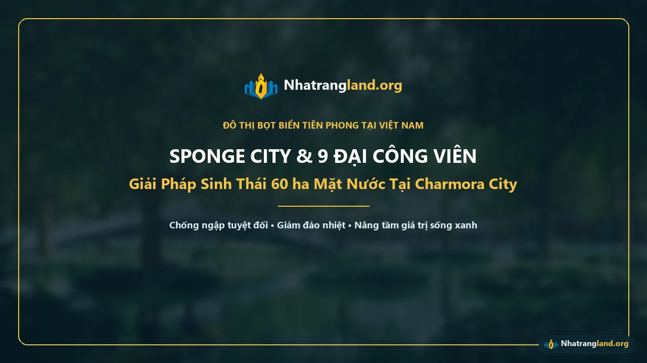 🎬 Video giải m&atilde; cơ chế Đ&ocirc; thị Bọt biển Sponge City & 9 đại c&ocirc;ng vi&ecirc;n (38 gi&acirc;y &mdash; Nhatrangland.org): Trực quan h&oacute;a quy tr&igrave;nh hấp thụ &ndash; lưu trữ &ndash; thanh lọc nước mưa tự nhi&ecirc;n v&agrave; hệ thố