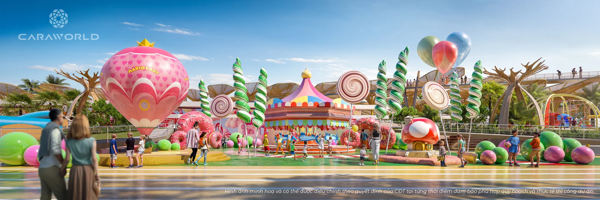 Phối cảnh C&ocirc;ng vi&ecirc;n chủ đề Kẹo Ngọt Candyland (#14) đầy sắc m&agrave;u d&agrave;nh cho trẻ em v&agrave; gia đ&igrave;nh