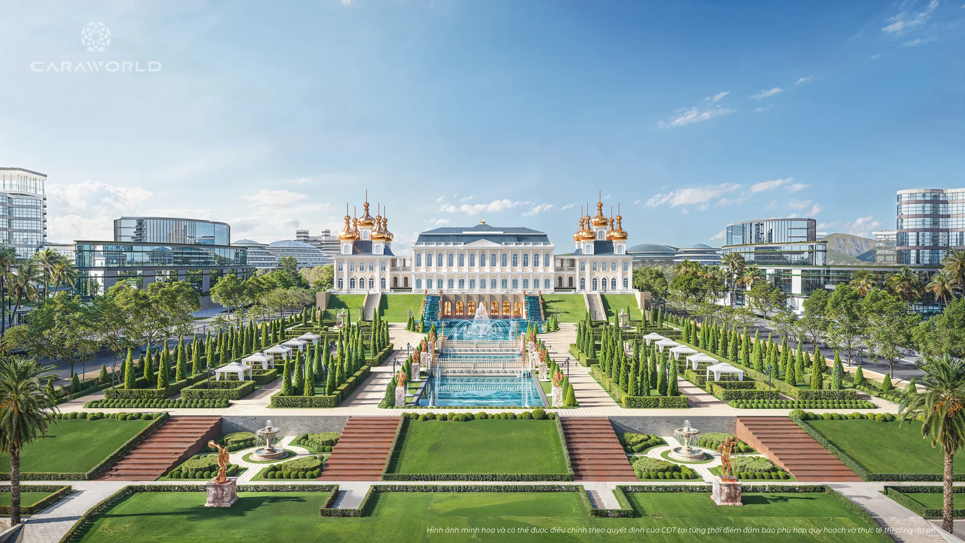 Phối cảnh kiến tr&uacute;c bề thế v&agrave; quảng trường nhạc nước của Cung điện M&ugrave;a H&egrave; Summer Palace (#18)