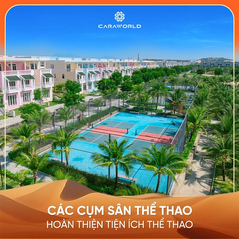 Flycam cụm sân thể thao ngoài trời đã hoàn thiện phục vụ cư dân tại phân khu Para Sol