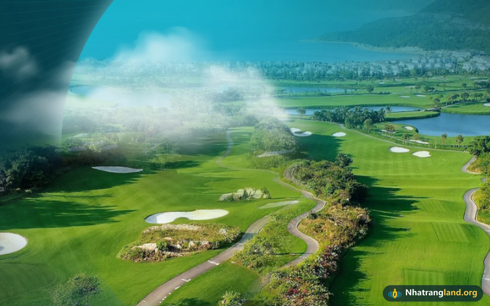 Tuyệt t&aacute;c s&acirc;n Golf 18 hố ti&ecirc;u chuẩn quốc tế &ocirc;m trọn sườn đồi v&agrave; bờ biển đảo H&ograve;n Tre Vinpearl Golf Nha Trang