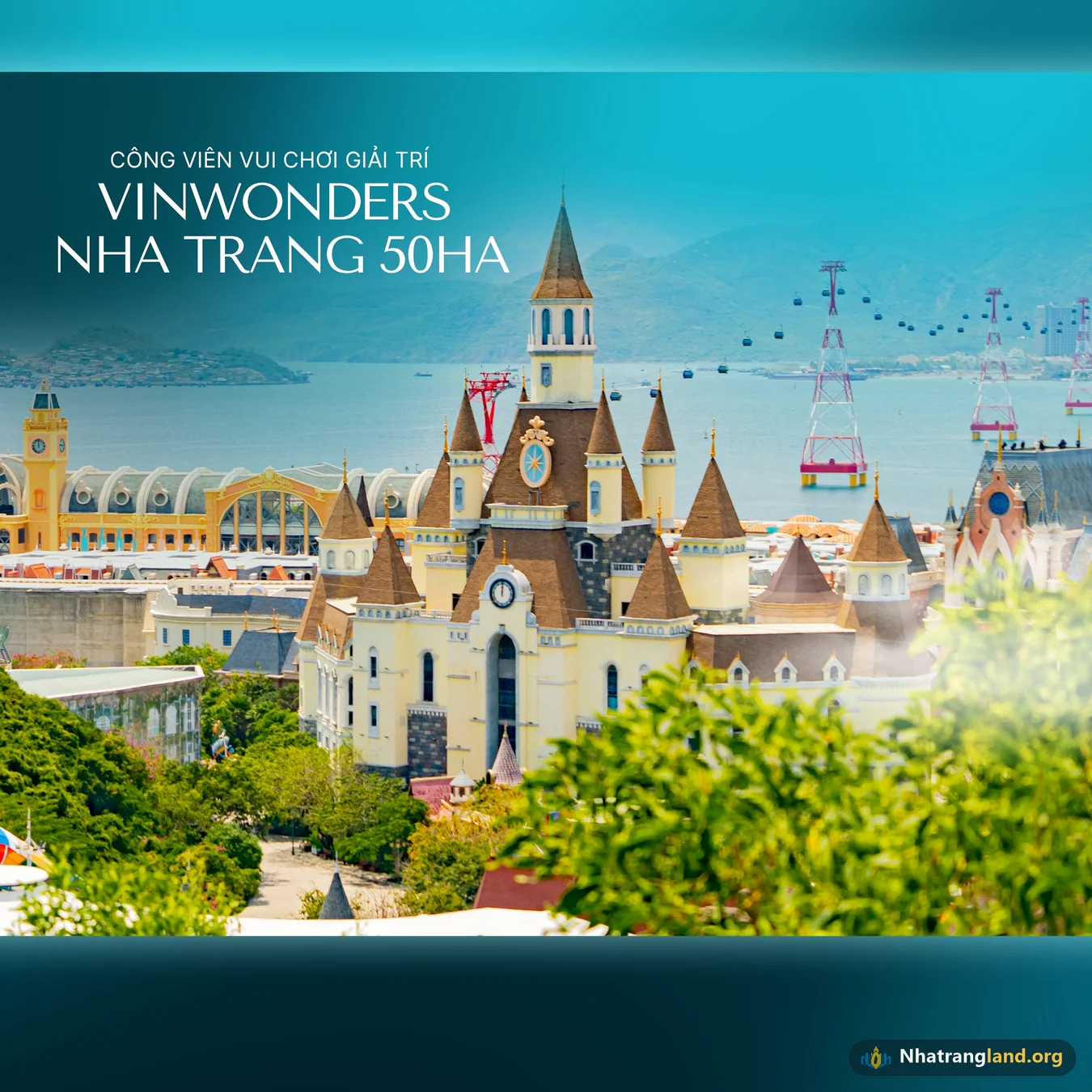 C&ocirc;ng vi&ecirc;n giải tr&iacute; chủ đề VinWonders Nha Trang quy m&ocirc; 58 ha với v&ograve;ng quay bầu trời tr&ecirc;n đảo H&ograve;n Tre