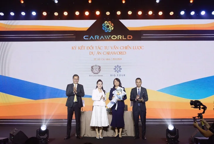 Ban lãnh đạo Công ty TNHH KN Cam Ranh và bà Lê Nữ Thùy Dương ký kết hợp tác chiến lược phát triển đại đô thị CaraWorld Cam Ranh