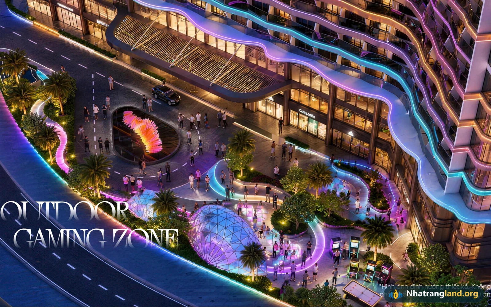 Khu trò chơi ngoài trời Outdoor Gaming Zone và tổ hợp giải trí thế hệ mới tại Alora Nha Trang